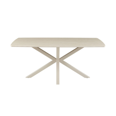 Table à manger ovale 180 x 90 cm NACRE plateau en pierre frittée