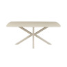 Table à manger ovale 180 x 90 cm NACRE plateau en pierre frittée