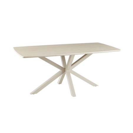 Table à manger ovale 180 x 90 cm NACRE plateau en pierre frittée