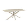 Table à manger ovale 180 x 90 cm NACRE plateau en pierre frittée