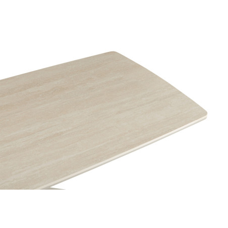 Table à manger ovale 180 x 90 cm NACRE plateau en pierre frittée