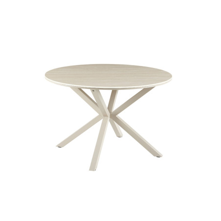 Table à manger ronde 120 cm NACRE plateau en pierre frittée