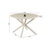Table à manger ronde 120 cm NACRE plateau en pierre frittée