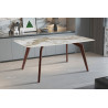 Table à manger 180 x 90 cm AMBRETTE plateau en pierre frittée
