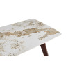 Table à manger 180 x 90 cm AMBRETTE plateau en pierre frittée