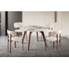 Table à manger ronde 120 cm AMBRETTE plateau en pierre frittée