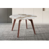 Table à manger ronde 120 cm AMBRETTE plateau en pierre frittée