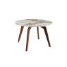 Table à manger ronde 120 cm AMBRETTE plateau en pierre frittée
