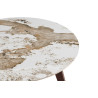 Table à manger ronde 120 cm AMBRETTE plateau en pierre frittée
