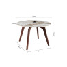 Table à manger ronde 120 cm AMBRETTE plateau en pierre frittée