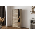 Meuble à chaussures 85 cm MAQUIS 4 tiroirs et 1 porte miroir