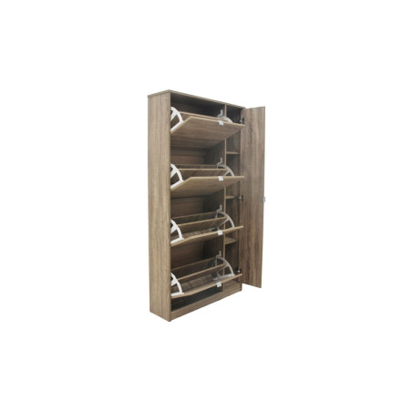 Meuble à chaussures 85 cm MAQUIS 4 tiroirs et 1 porte miroir