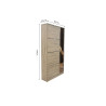 Meuble à chaussures 85 cm MAQUIS 4 tiroirs et 1 porte miroir