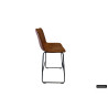 Tabouret de bar MENTHE en simili cuir cognac