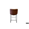 Tabouret de bar MENTHE en simili cuir cognac