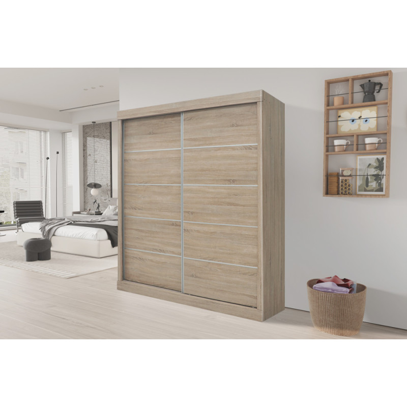 Armoire 182,5 cm MISTRAL 2 portes coulissantes