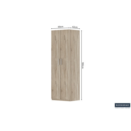 Armoire de rangement 60 cm MISTRAL 2 portes