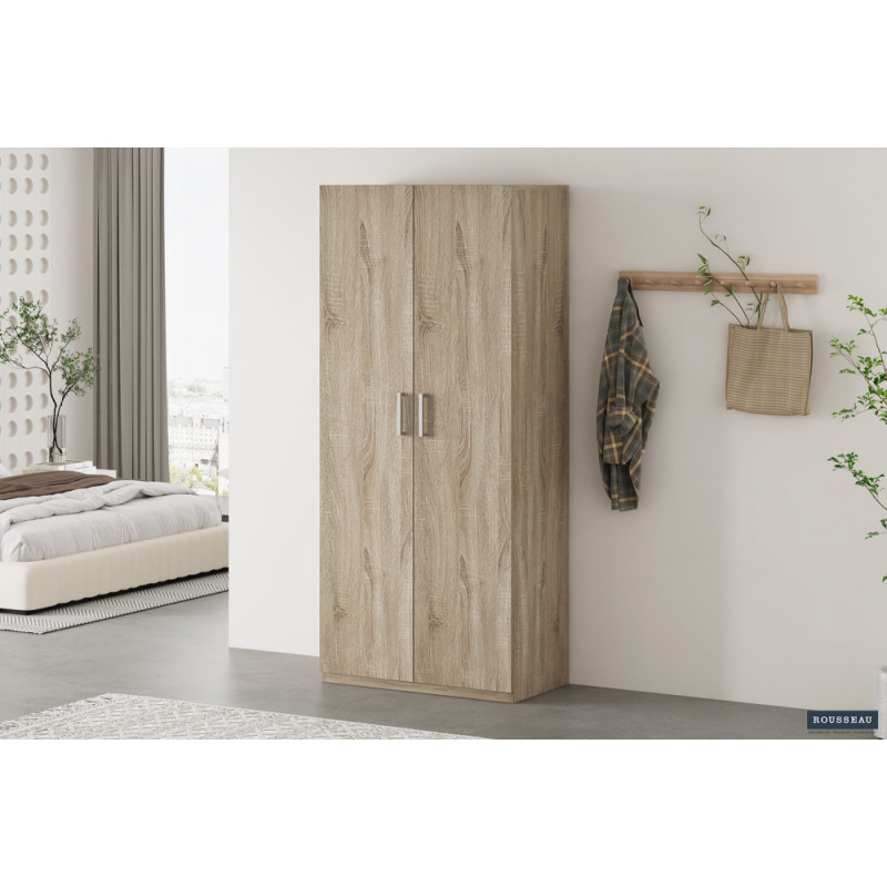 Armoire de rangement 80 cm MISTRAL 2 portes