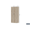 Armoire de rangement 80 cm MISTRAL 2 portes