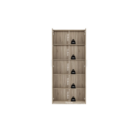 Armoire de rangement 80 cm MISTRAL 2 portes