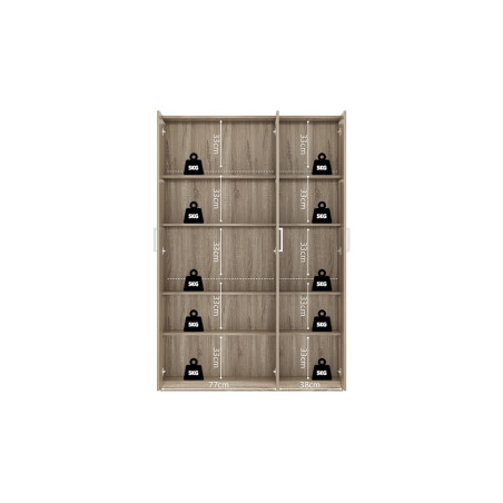 Armoire de rangement 120 cm MISTRAL 3 portes