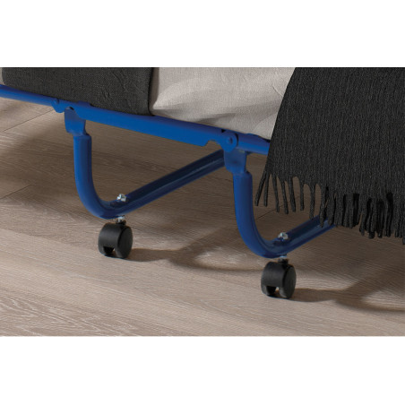 Lit d'appoint pliable 80 x 190 cm SAVANE en métal