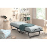 Lit d'appoint pliable 90 x 200 cm BEGONIA en métal