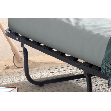 Lit d'appoint pliable 90 x 200 cm BEGONIA en métal