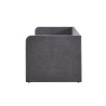 Lit 90 x 200 cm PARME en tissu gris