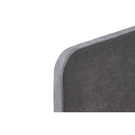 Lit 90 x 200 cm PARME en tissu gris