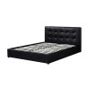 Lit coffre 160 x 200 cm POIVRE en simili cuir noir