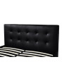 Lit coffre 160 x 200 cm POIVRE en simili cuir noir
