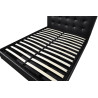 Lit coffre 160 x 200 cm POIVRE en simili cuir noir