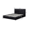 Lit coffre 160 x 200 cm POIVRE en simili cuir noir
