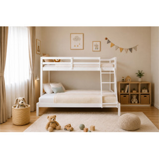 Lit superposé 140/90 x 200 cm TRILOGIE en pin massif