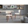 Chaise JAIS en tissu noyer beige