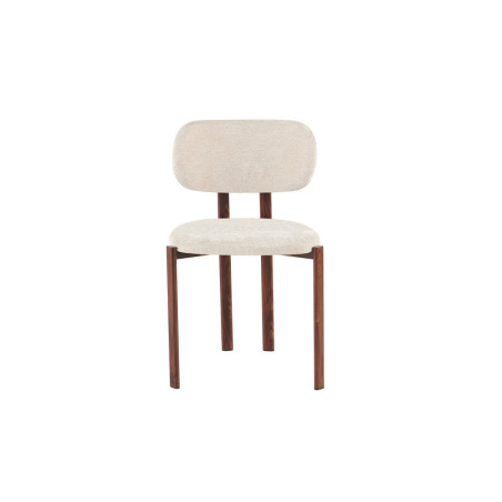 Chaise JAIS en tissu noyer beige