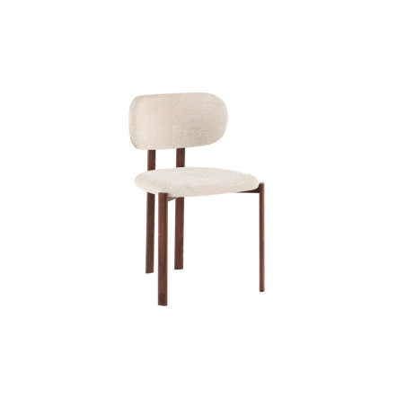 Chaise JAIS en tissu noyer beige