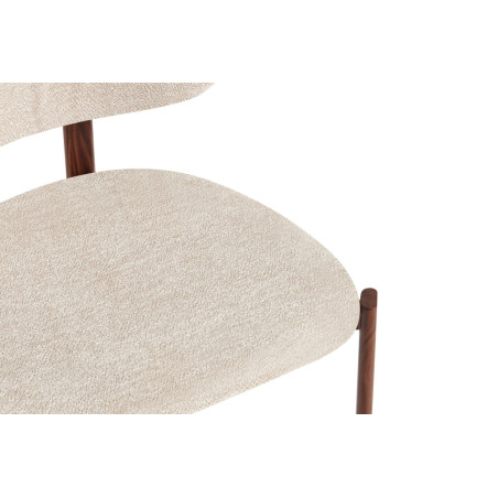 Chaise JAIS en tissu noyer beige