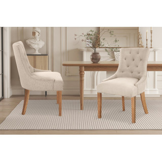 Chaise FANTAISIE en tissu sable