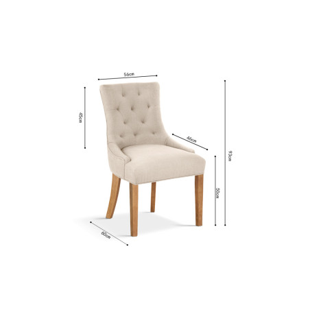 Chaise FANTAISIE en tissu sable