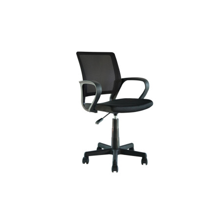 Chaise de bureau PRAIRIE en tissu noir