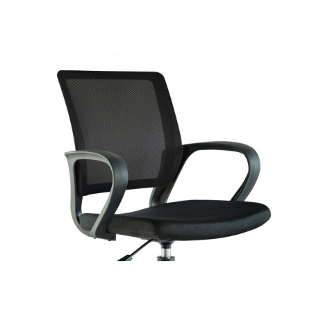 Chaise de bureau PRAIRIE en tissu noir