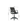 Chaise de bureau PRAIRIE en tissu noir