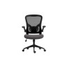 Chaise de bureau MARGAUX en maille noir/gris