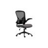 Chaise de bureau MARGAUX en maille noir/gris