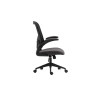 Chaise de bureau MARGAUX en maille noir/gris