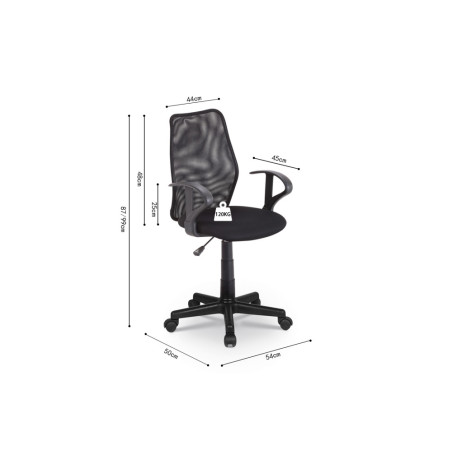 Chaise de bureau JUBILE en maille noir