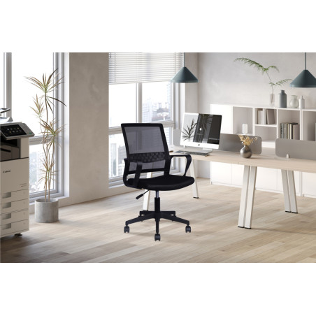 Chaise de bureau DAPHNE en maille noir