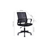 Chaise de bureau DAPHNE en maille noir